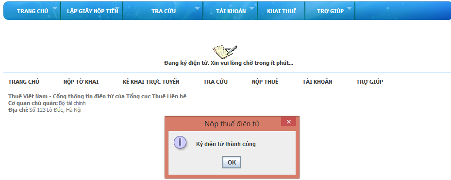 thủ tục đăng ký nộp thuế điện tử