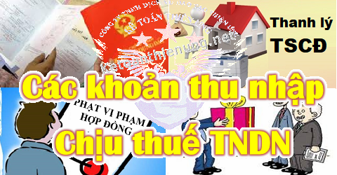 các khoản thu nhập chịu thuế thu nhập doanh nghiệp các khoản thu nhập chịu thuế thu nhập doanh nghiệp