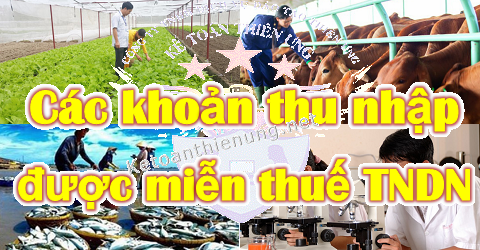các khoản thu nhập được miễn thuế thu nhập doanh nghiệp các khoản thu nhập được miễn thuế thu nhập doanh nghiệp