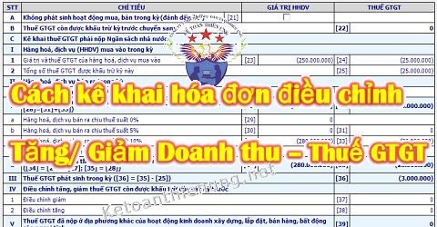 cách kê khai hóa đơn điều chỉnh tăng giảm thuế GTGT cách kê khai hóa đơn điều chỉnh tăng giảm thuế GTGT