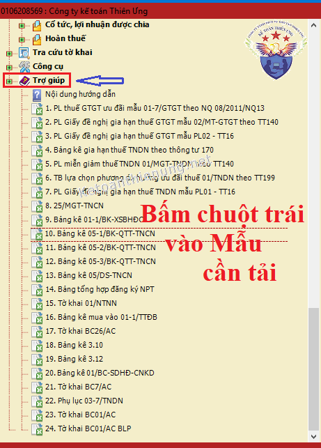 cách tải file Excel vào HTKK