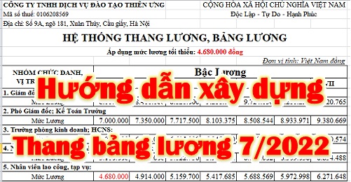 cách xây dựng thang bảng lương năm 2022