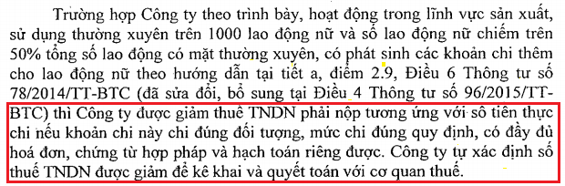 giảm thuế tndn doi voi dn su dung nhieu la dong nu giảm thuế tndn doi voi dn su dung nhieu la dong nu