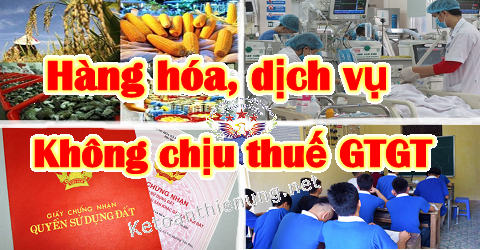 hàng hóa dịch vụ không chịu thuế GTGT hàng hóa dịch vụ không chịu thuế GTGT