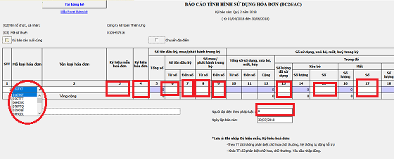 hướng dẫn lập báo cáo sử dụng hóa đơn quý