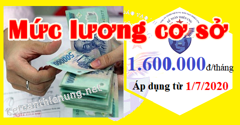 mức lương cơ sở năm 2020 mới nhất mức lương cơ sở năm 2020 mới nhất