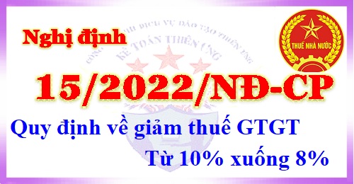 nghị định 15 giảm thuế GTGT từ 10% xuống 8%