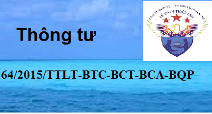 Thông tư 64/2015/TTLT-BTC-BCT-BCA-BQP quy định về hóa đơn