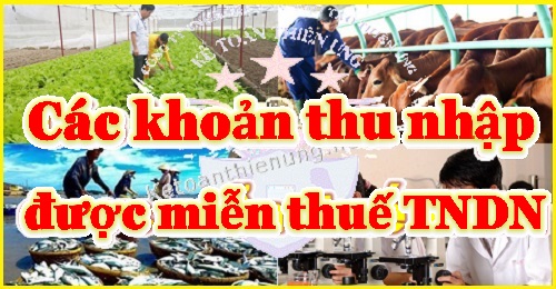 Các khoản thu nhập được miễn thuế TNDN mới nhất