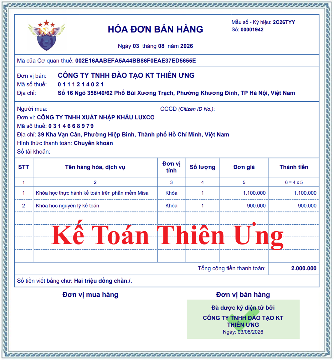 Cách lập hóa đơn bán hàng điện tử