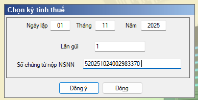 Chọn kỳ kê khai danh sách chi tiết số tiền thuế TNCN đã nộp thay cho từng cá nhân
