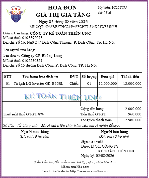 Hóa đơn bán hàng bị lỗi kém chất lượng