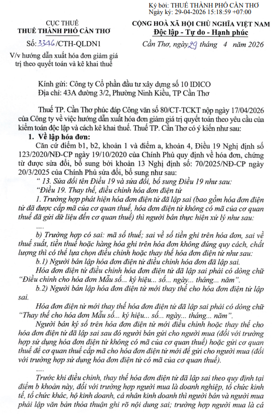 Công văn 3346/CTH-QLDN1