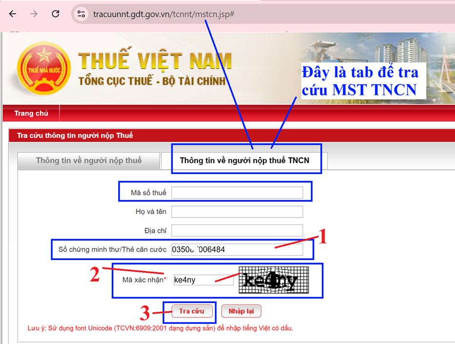 Tra cứu mã số thuế thu nhập cá nhân