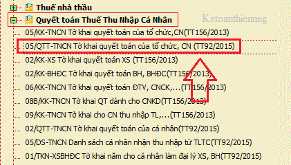 Cách lập tờ khai quyết toán thuế TNCN 05/QTT-TNCN