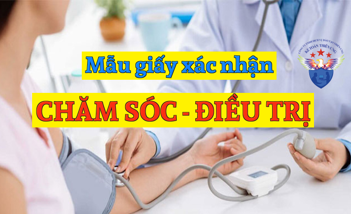 Mẫu giấy xác nhận chăm sóc, điều trị 