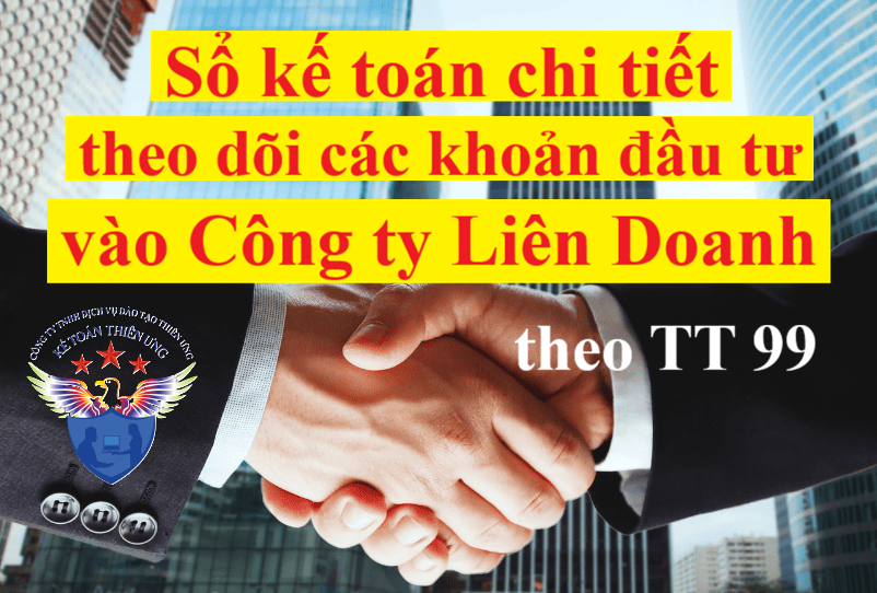Sổ kế toán chi tiết theo dõi các khoản đầu tư vào công ty liên doanh