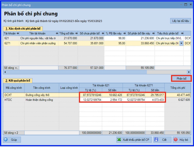 Cách tính giá thành theo công trình vụ việc trên Misa theo Thông tư 200 13