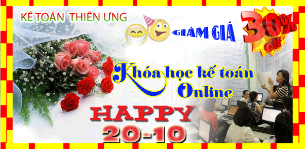 Giảm 30% học phí khóa học kế toán online