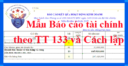 Mẫu Báo cáo tài chính theo Thông tư 133 mới nhất - Cách làm