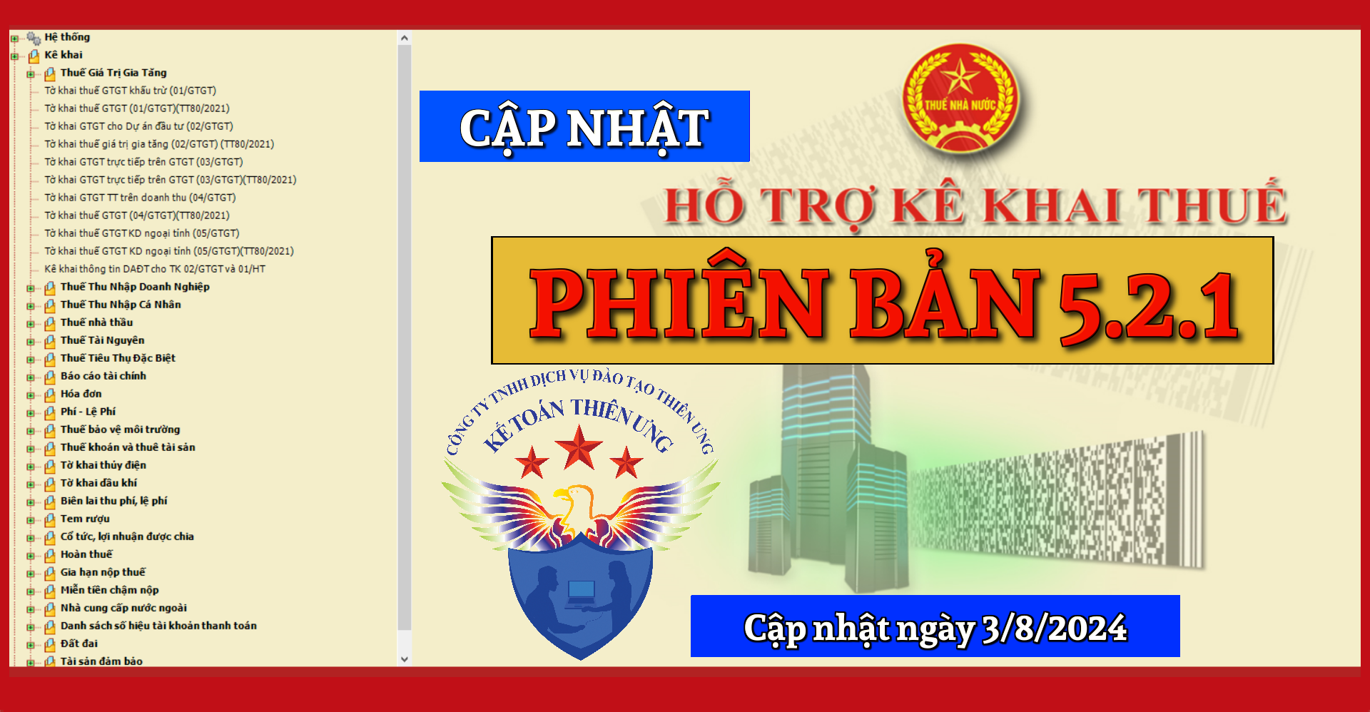 Phần mềm hỗ trợ kê khai thuế HTKK 5.2.1 mới nhất 2024