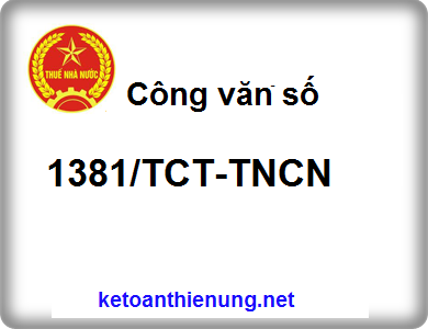 Công văn số 1381/TCT-TNCN Các khoản phụ cấp, trợ cấp để tính thuế TNCN